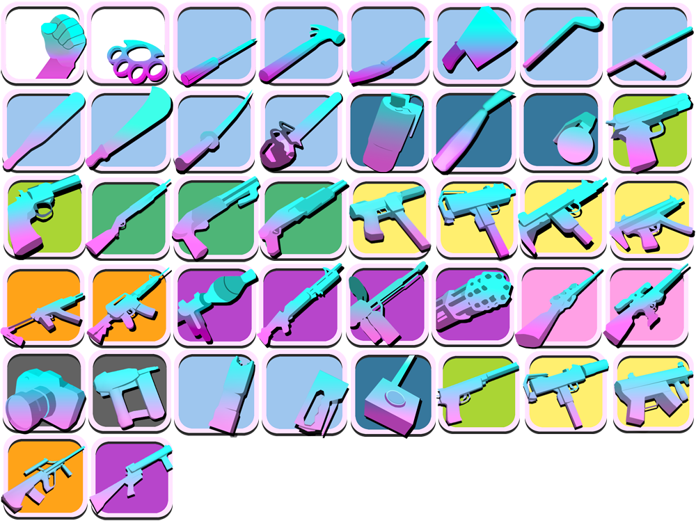 Stylish weapon icons for GTA Vice City