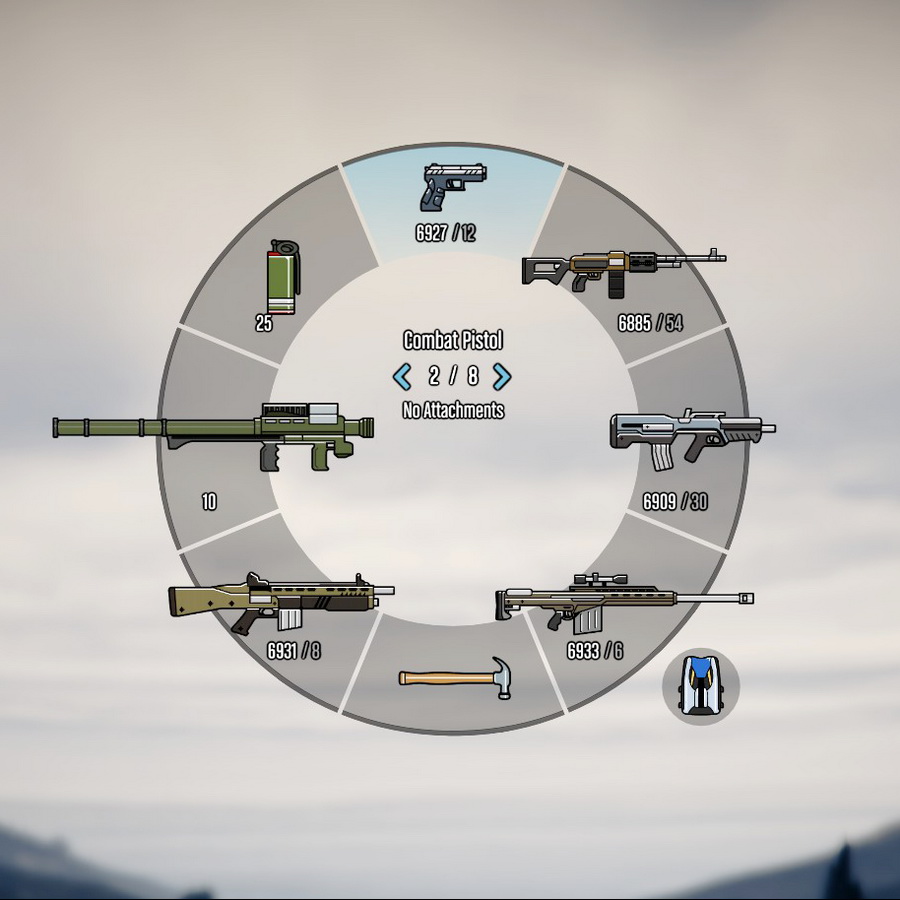 Colored weapon icons for GTA 5